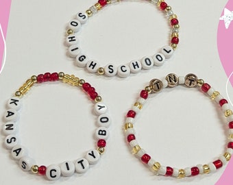 Chiefs Friendship Bracelets: Taylor & Travis Kelce Inspired Beaded Set