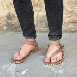 Mens Sustainable Sandal,Grounding Sandals,Earthing Leatherful Sandals,Minimalist Huarache Sandals,Barefoot Sandals | Vision
