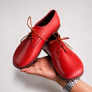 Zapatos descalzos para mujer, zapatos descalzos de cuero rojo, zapatos minimalistas para mujer, zapatos de caída cero, zapatos de punta ancha