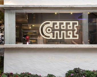 Modern COFFEE Neon Sign for Kitchen Coffee Bar Decor, Minimalist Cafe LED Wall Light, Light Custom Coffee Shop Sign,Custom Neon Sign