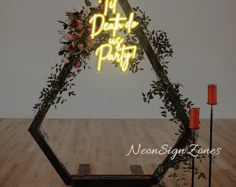 Neon Wedding Sign 'Til Death Do Us Party LED Neon Sign for Weddings, Engagements, Bachelorette Party Decor, Romantic Wall Art  Night light