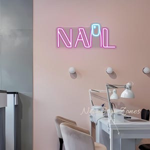 Nail Salon Neon Sign: LED Nail Art Decor