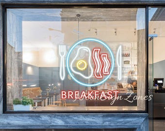 Bacon & Eggs led-neonreclame: diner keuken café decor