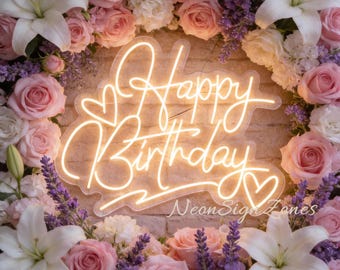 Custom Happy Birthday-neonbord voor kinderen, tieners, volwassenen, muurdecoratieverlichting voor thuisfeest