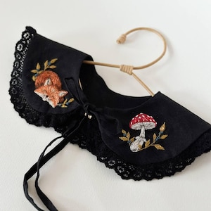Hand Embroidered Collar, Detachable Collar, Kids Detachable Collar, Removable Collar, Detachable Collar Embroidered, Bib Collar Necklace