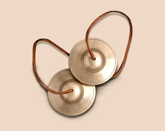 Handmade Tibetan Tingsha Cymbals – Pure Brass Meditation Bells for Yoga, Sound Healing & Spiritual Practice
