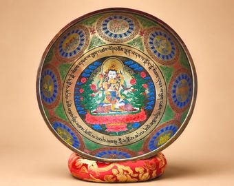 Tibetanische Klangschale Nepal | Vajrasattav Yab Yum Thangka Kunst