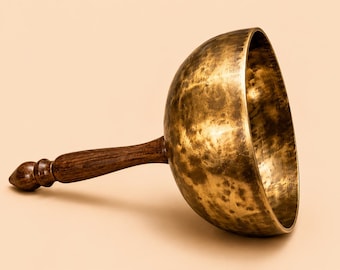 Handcrafted Single Handle Tibetan Singing Bowl | Handmade in Nepal for Meditation & Sound Healing