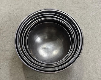 Professional 7 Chakra Black Singing Bowl Set with Notes CDEFGAB | Nepal Handmade