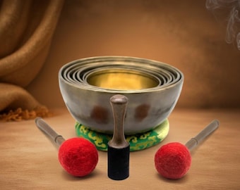 7 Chakra Singing Bowl Set | Handmade Nepal, Meditation Healing