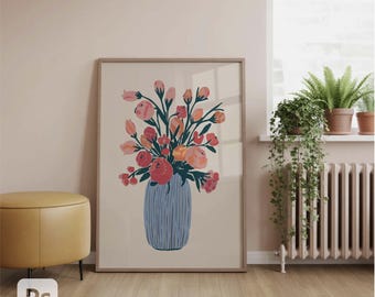 Bright Frame Mockup on Floor, Preppy Picture Frame, Artwork Frame Mockup, 5x7 Mockup Poster, Simple Frame Mockup, Photo Frame Mockup / 5x7