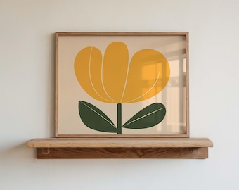 Einfacher Horizontaler Mockup Hellbrauner Rahmen auf Regal, Horizontaler Holzrahmen Mockup, Ratio 3:4 MockUps, Brauner Rahmen Mockup Horizontal / 3x4