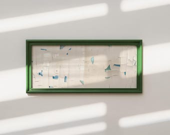 Panoramic Wood Frame Mockup PSD, Panoramic Frame Mockup, Landscape Frame Mockup PSD, Horizontal Framed Art on Wall, 8x20 Mockup 5:2 aspectt