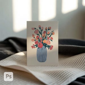 Mockup de cartão simples, mockup vertical 5x7, mockup de cartão minimalista, mockup de convite de casamento, mockup de proporção 5x7, mockup de cartão comemorativo PSD / 5x7