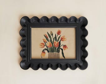 Artwork Frame Mockup, Poster Mockup PSD, Vintage Digital Frames, Picture Frame Mockup, 2:3 Aspect Black Mockup, Retro Frame Mock Up / 2x3