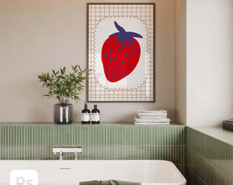 Bathroom Mockup, Simple Frame Mockup, Bathroom Art Mockup Simple Frame Mockup, 2:3 Artwork Frame Mockup, Poster Minimalist Mockup / 2x3
