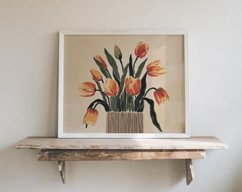 Horizontal Mock Ups 3:4 Ratio, White frame horizontal, Simple horizontal frame mockup on Shelf, Landscape Frame Mockup, Artwork Mockup / 3x4