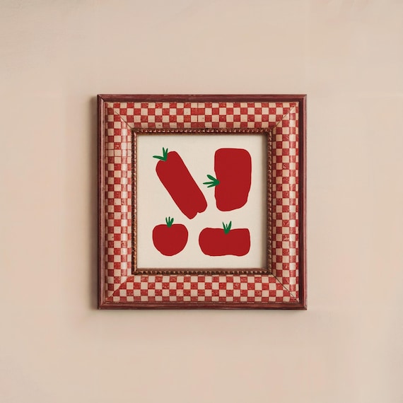 Unique Square Frame Mockup Checkerboard, Vintage Mockup Frame, Artwork Display, 1:1 Mockup Frame Photo Mockup PSD, Unique Mock Up Frame