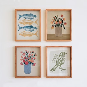 Gallery Frame Set Mockups, Set of 4 Frames Boho Wood Frame Mockup 3x4 Vertical Mockup, Poster Mockup, Modern Interior Mockup Psd Photopea