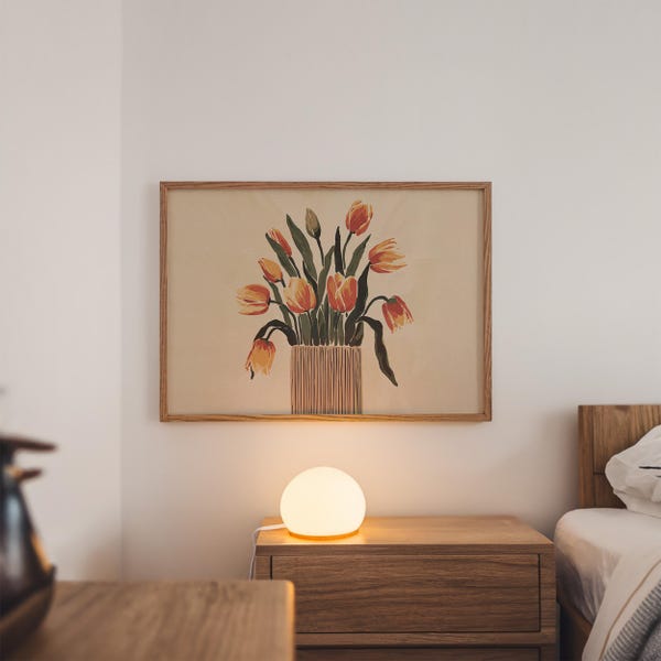 Horizontal Mock Ups 2:3 ratio, Frame Horizontal, Large horizontal frame mockup Bedroom, landscape frame mockup, Simple Mockups Bedroom / 2x3