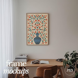 Frame Mockup, Wall Art Mockup, Vertical Mockup Wall Art, Vertical Mockup Frame Mock up 2:3 Mockup PSD Smart Objects Vertical Mock ups / 2x3