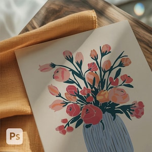 Verticale poster mockup close-up detail mockup minimaal interieur mockup uniek platliggend mock-up DIN-A-verhouding PSD Photoshop Photopea-sjabloon