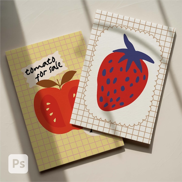 Card Mockups Flat Lay – Set of Two Mockup – Flat Lay Card Invite Mockups – Two Card Mockups – DIN Ratio PSD Photoshop Mockup With Hands /5x7