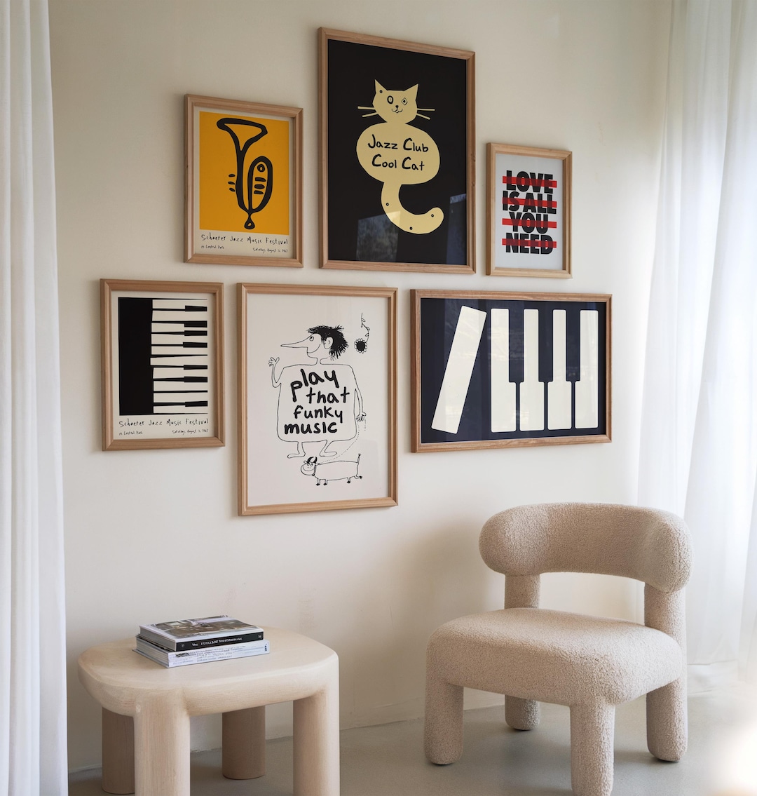 Gallery Frame Set Mockups, Multiple Frame Mockup, Artwork Frame Mockup ...