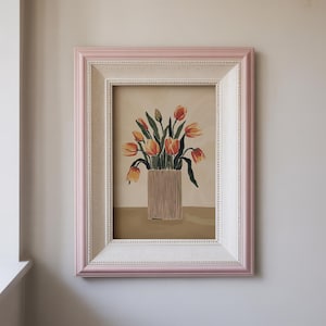 Cadre photo preppy, maquette de cadre d'oeuvre d'art rose, affiche maquette, maquette de cadre rose, maquette de cadre photo, cadre photo pastel simple/2 x 3