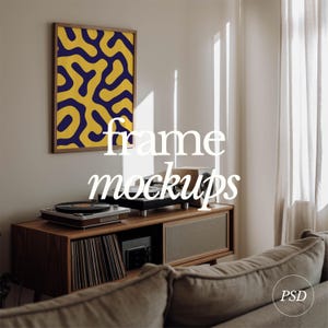 Artwork Frame Mockup, Poster Mockup PSD, Picture Frame Mockup, Photo Frame Mockup, Wallart Mockup, Artistic Mockup,  Mock up poster / 2x3