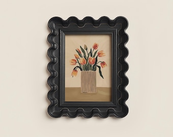 Unique Black Frame Mockup, Artwork Frame Mockup PSD, Distressed Frame Mockup, Picture Frame Mockup 2:3, Retro Frame Mock Up / 2x3