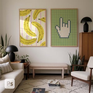 2 Frames Mockup PSD, Mockup Frames, Double Frames Mockup, Set of 2 Mock Up, Wall Art Display, Poster Mockup, Interior Wall Poster Mockup PSD