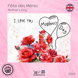 Printable & Cut-Out Greeting Card - Mother's Day
