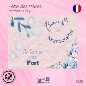 Carte de vœux à imprimer & découper - Fête des Mères/Mother's Day