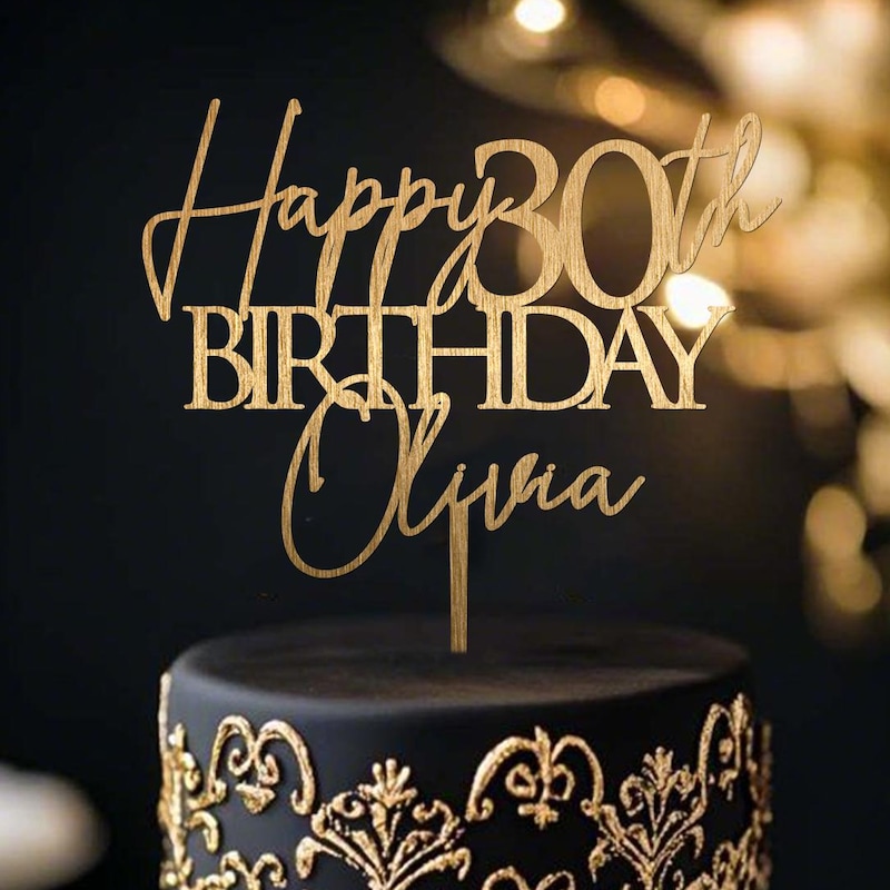 30th Cake Topper Dog - Etsy UK