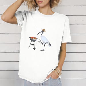 Bin Chicken BBQ T-Shirt, Ibis Shirt, Straya Tee, Australia Day, Aussie Summer, Grilling Shirt, Funny Gifts, Novelty T-Shirt, Aussie Humour