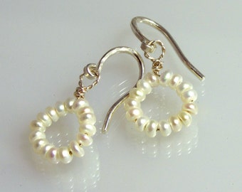 16g Modern Gauged Earrings Women Little Pearl Dangles Bridal Jewelry Gauges 16