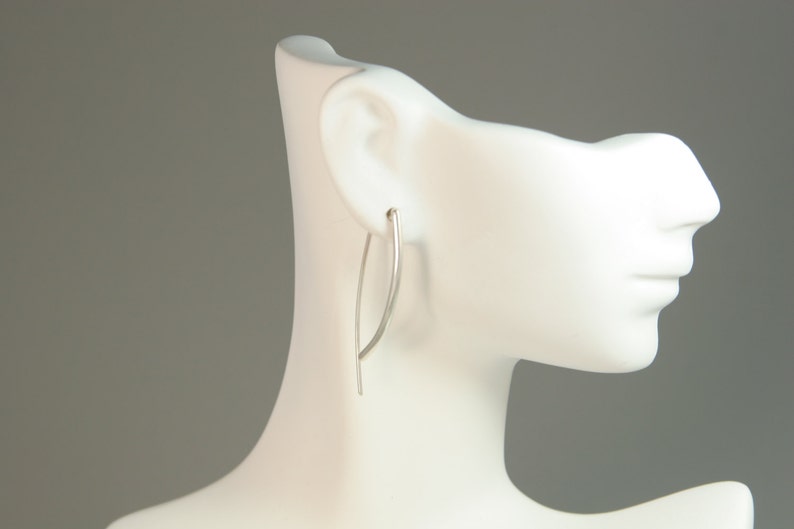 Modern Earrings Sterling Urban Cool Silver Artisan Jewelry image 4