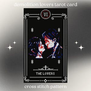 My Chemical Romance Demolition Lovers « The Lovers » Carte de tarot point de croix - Téléchargement numérique PDF