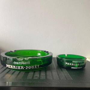 Lot de 2 Cendriers / Ashtray PERRIER-JOUËT Vintage champagne Epernay-France