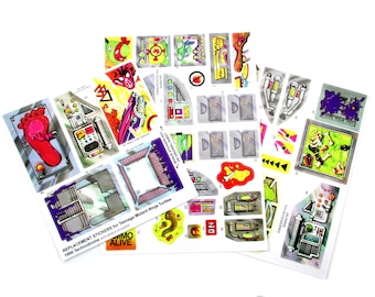 CUSTOM STICKERS for TMNT 1990 Technodrome Teenage Mutant Ninja Turtles + Bonus Stickers