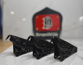 Blemished Black Eagle Front Holders | Fire Helmet Shield Mount Hardware