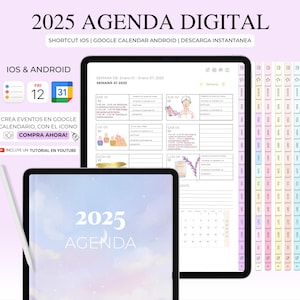Spanish 2025 Digital Planner: iPad & Tablet, Google Calendar (Digital Download)