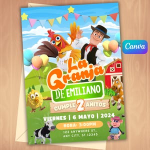 Modèle d'invitation zenon, granja de zenon invitación, invitation personalizada granja de zenon, granja de zenon cumpleaños
