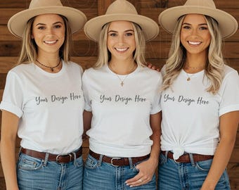 Bachelorette Mockup Bridal Party Tshirt Mockup Group Tshirt Mockup Bella Canvas 3001 Mockup Bridal Shirt Mockup Beach Wedding Shirt Mock ups