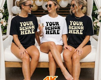 Bachelorette Mockup Bridal Party Tshirt Mockup Group Tshirt Mockup 5000 C1717 3001 Mockup Bridal Shirt Mockup Beach Wedding Shirt Mock ups