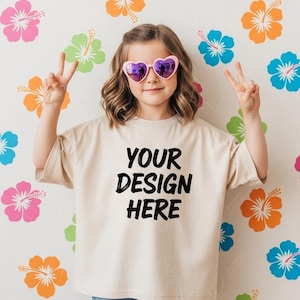 Kids Tshirt Mockup, Bella Canvas 3001Y Natural Mockup, Youth Tshirt Mockup, Kids Tshirt Mockup, Natural Tee Youth Mockup, Shirt Mockup