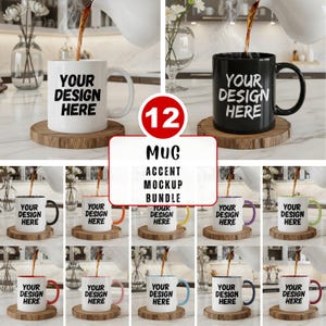 Lot de 12 maquettes de tasses à café décoratives