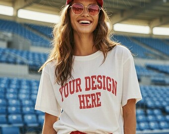 White Comfort Colors C1717 Mockup White Shirt Mockup White TShirt Shirt Mockup Comfort Colors Mockup Baseball Mockup Shirt Comfort Color