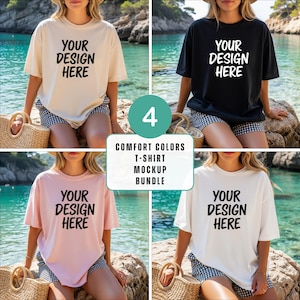 Comfort Colors Summer 1717 Mockup Bundle, Comfort Colors Bundle, 1717 Bundle, Beach Mockup Bundle, C1717 Mockup Bundle, 1717 Comfort Colors
